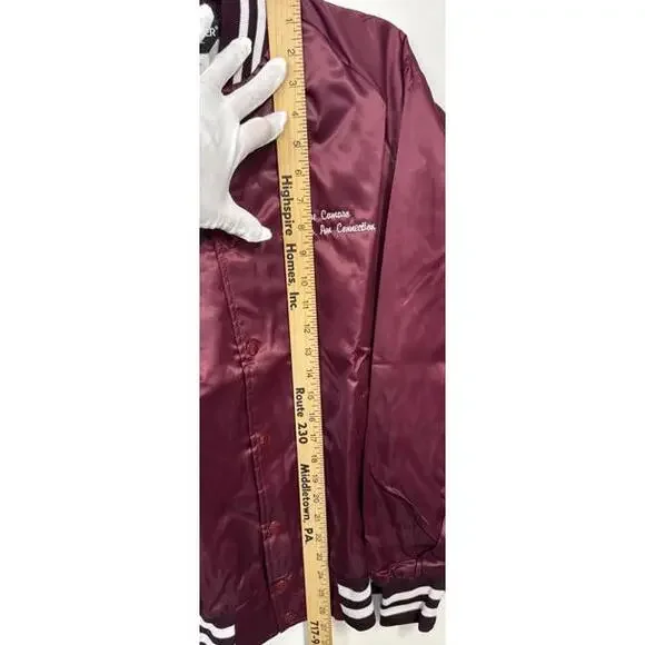 Vintage Sportsmaster Satin Maroon Jacket NEW The Camaro & Trans Am Connection LG